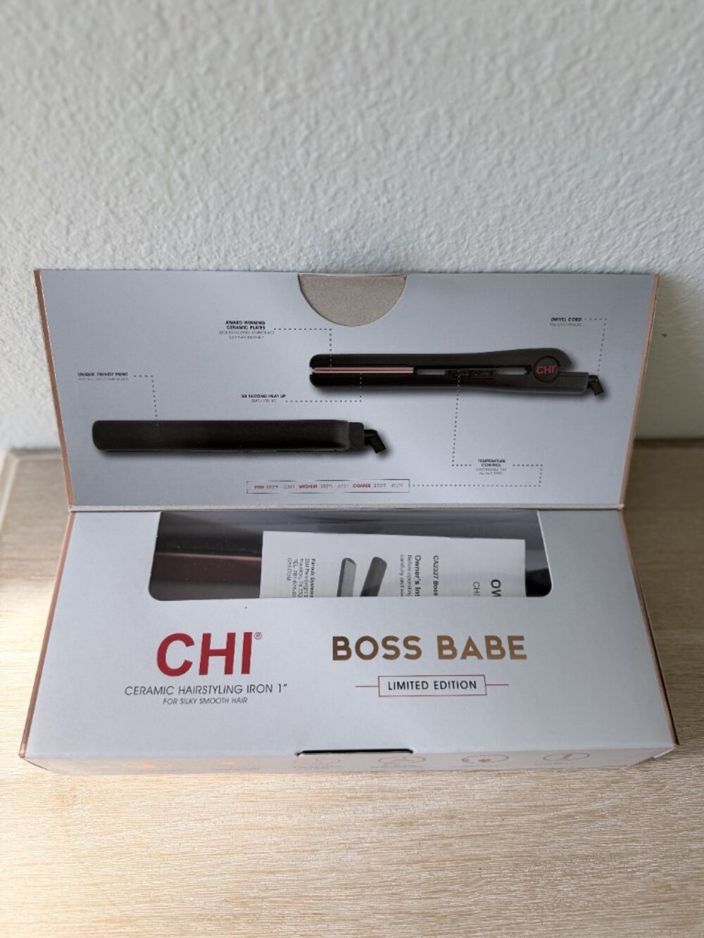 CHI Boss Babe 1" Ceramic Hairstyling Flat Iron Straightener NEW OPEN BOX TESTED - Picture 8 of 10